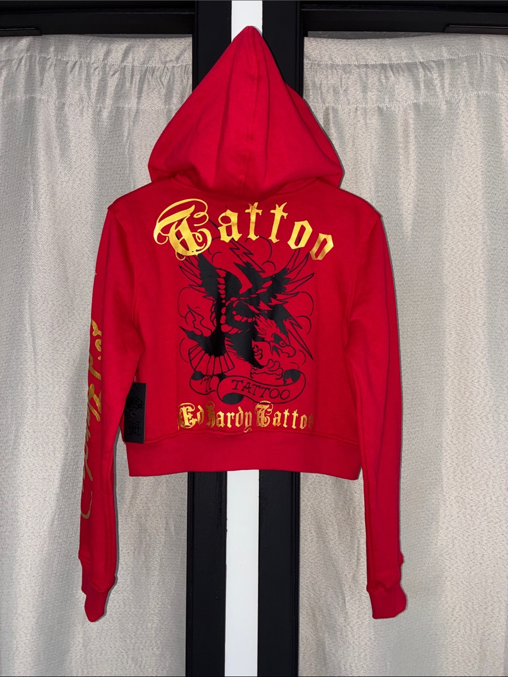 Ed Hardy - Broken Hearts Cropped Hoodie - Picture 4 of 10